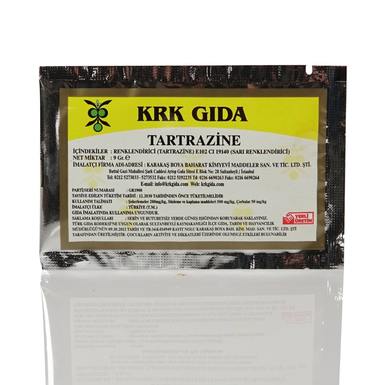 KRK Tartrazine-Gıda Renklendiricisi (Sarı)