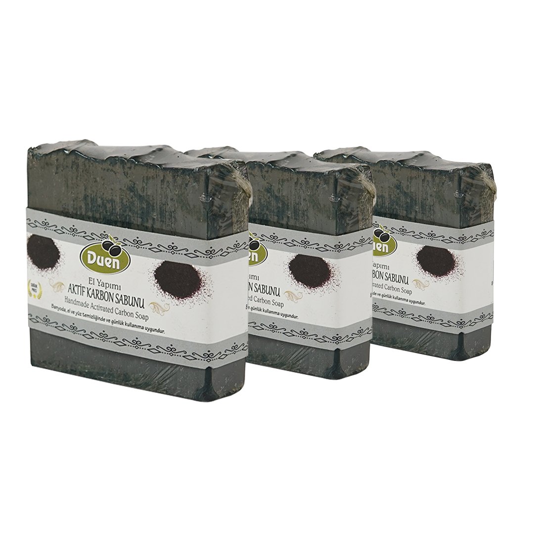 Duen Aktif Karbon Sabunu 3'lü